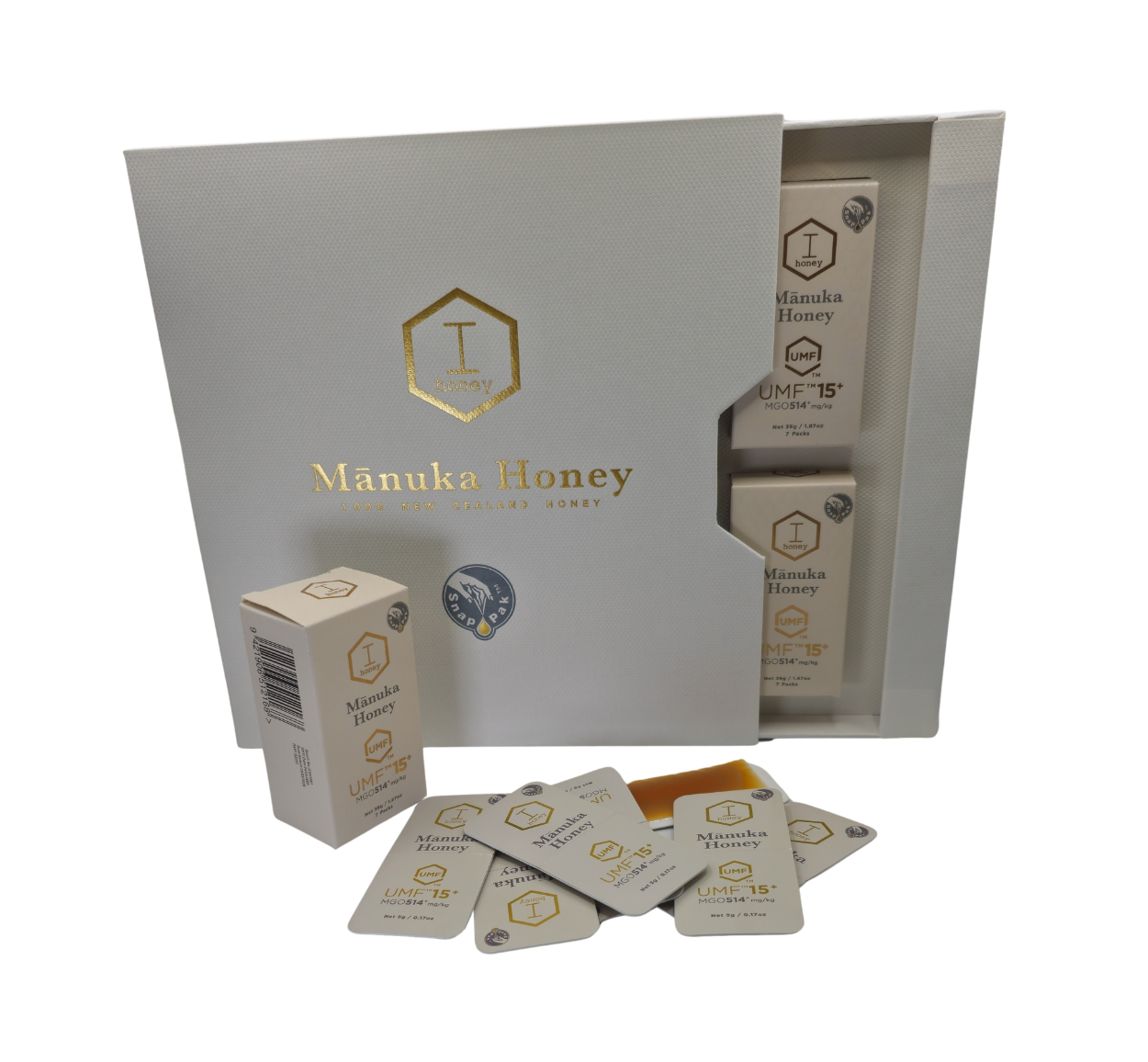 Manuka Honey UMFTM 15+ MGO514+ 7 x 5g, 6sets with Gift pack