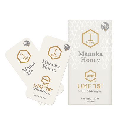 Manuka Honey UMFTM 15+ MGO514+ 7 x 5g, 6sets with Gift pack