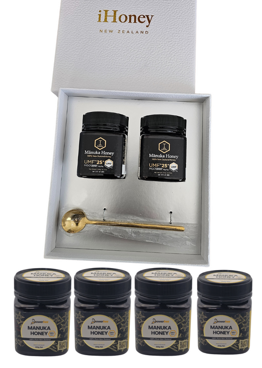 iHONEY  Manuka honey UMF 25+ 2sets, powerbee Manuka honey mg0290+ 4 bottles